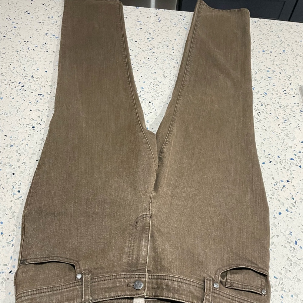 Chicos brown high rise straight leg mom jeans 1.5 (10-12)